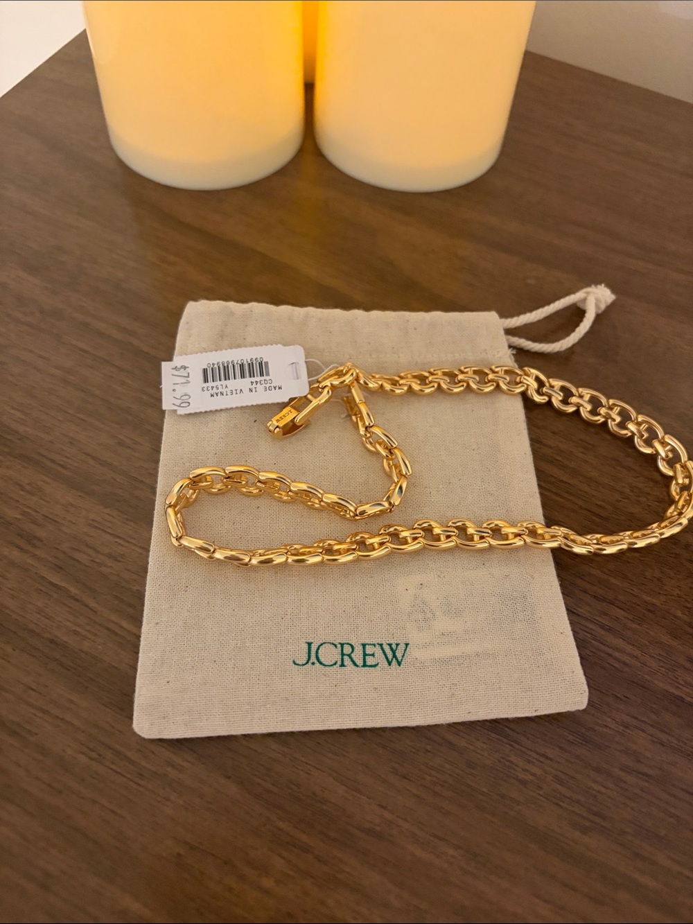 J. Crew Gold Chunky Link Necklace